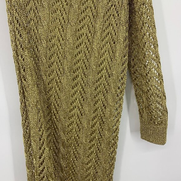 Anthropologie Maeve Swim Cover Up Gold Metallic One Shoulder NWT - Picture 13 of 14